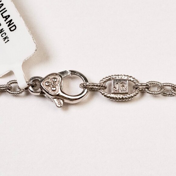 Judith Ripka Sterling Silver/18K Gold with Blue Topaz/Sapphire Pendant and Chain - Picture 7 of 9